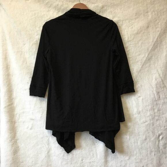 Max Studio Black Open-Front Cardigan - Picture 6 of 13